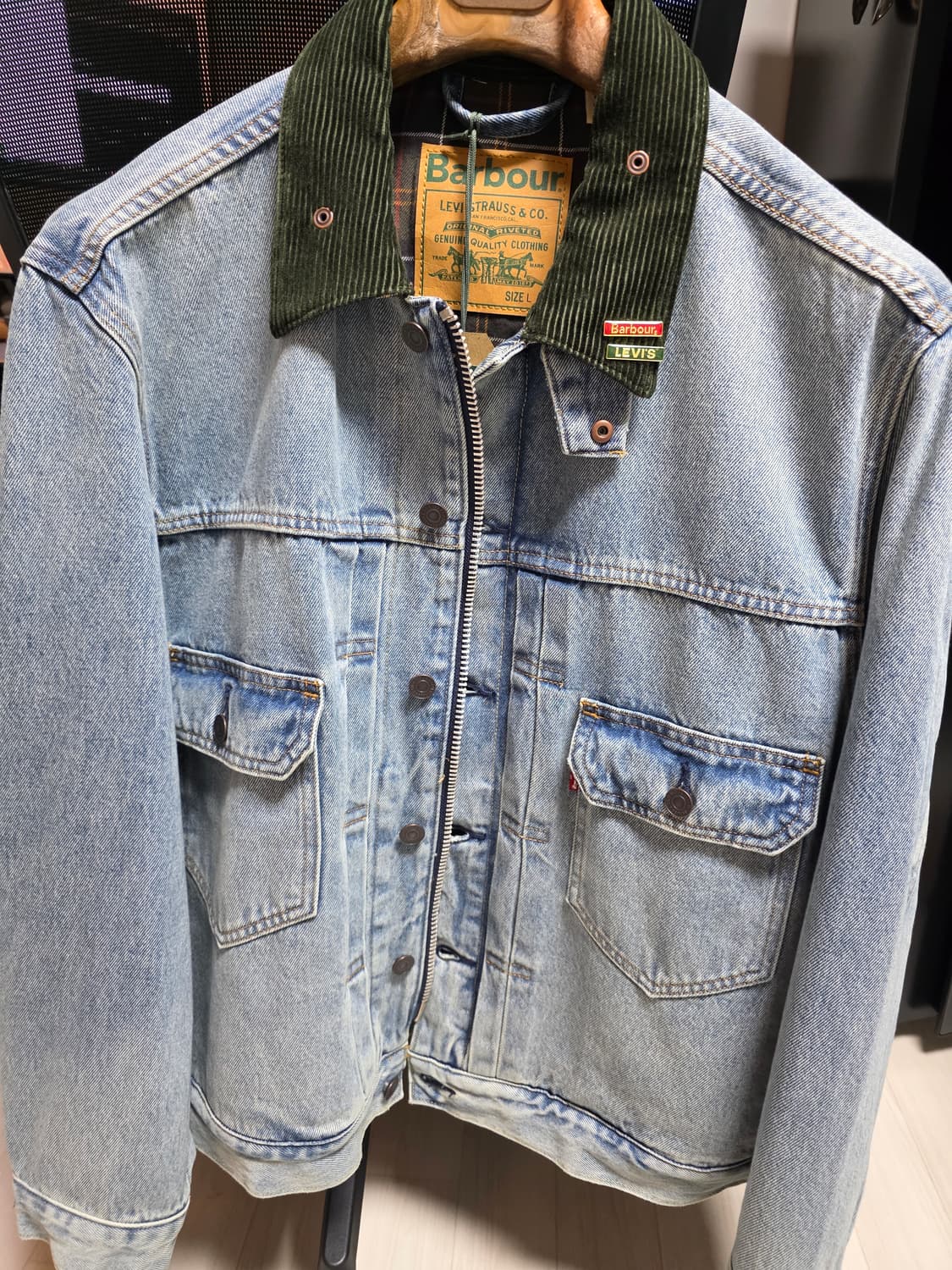 바버 리바이스 데님자켓 L 상품이미지1