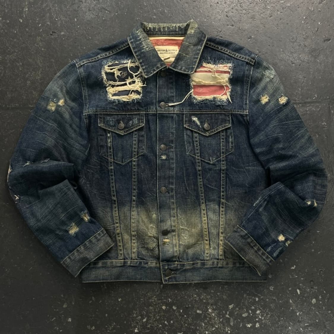 100 데님 앤 서플라이 랄프로렌 성조기 데님 자켓  상품이미지1
