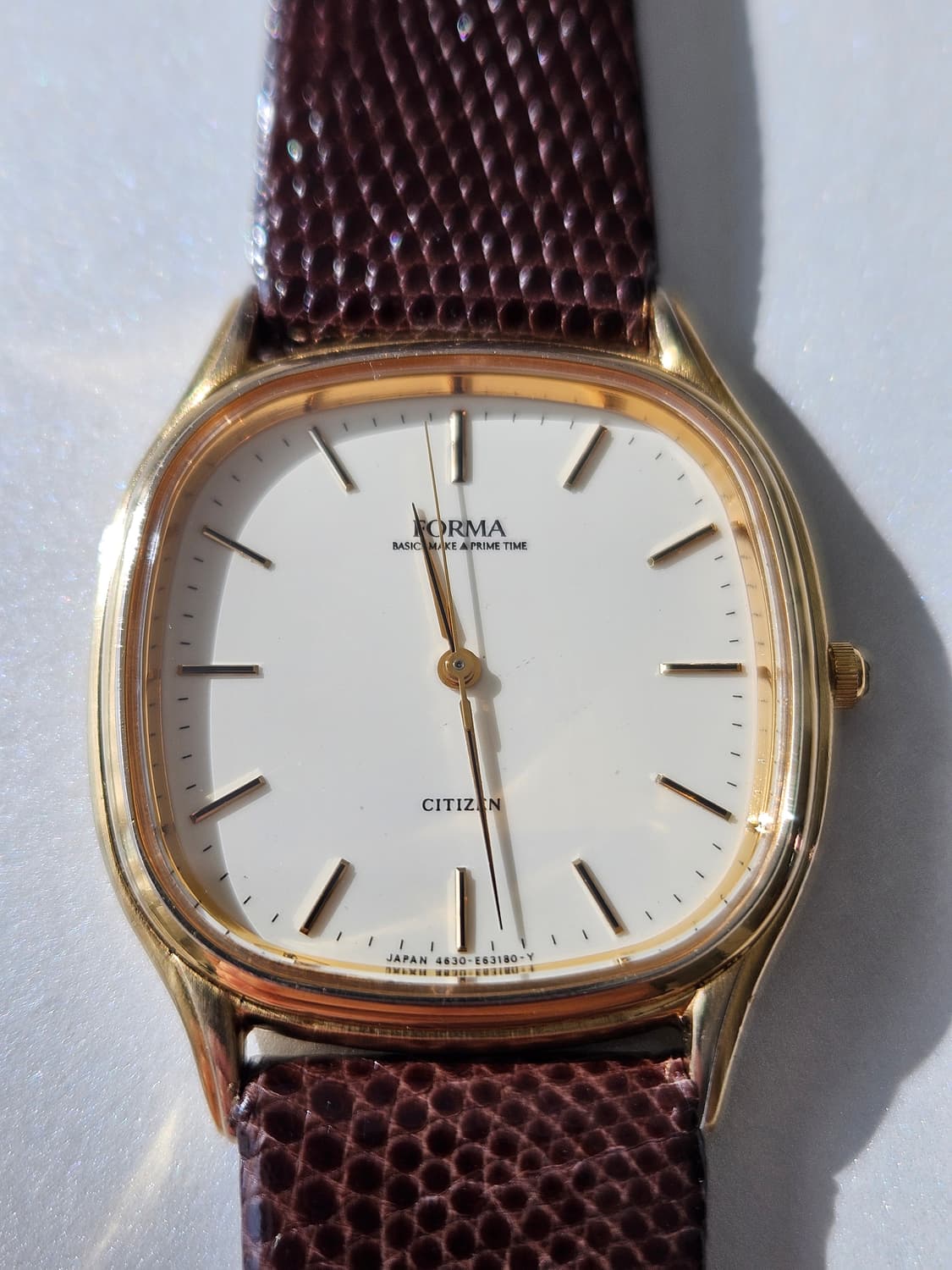 시티즌 FORMA 금장 가죽 손목시계 상품이미지3