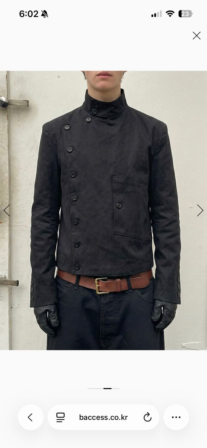 Asymmetric Stand Collar Jacket (Black) 상품이미지3
