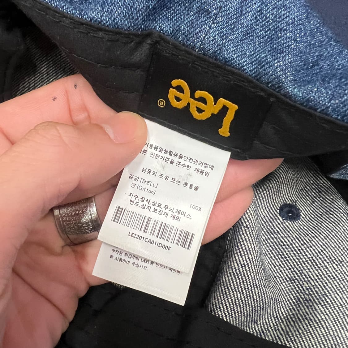 LEE 리 스몰 트위치 로고 데님 볼캡 모자 상품이미지4