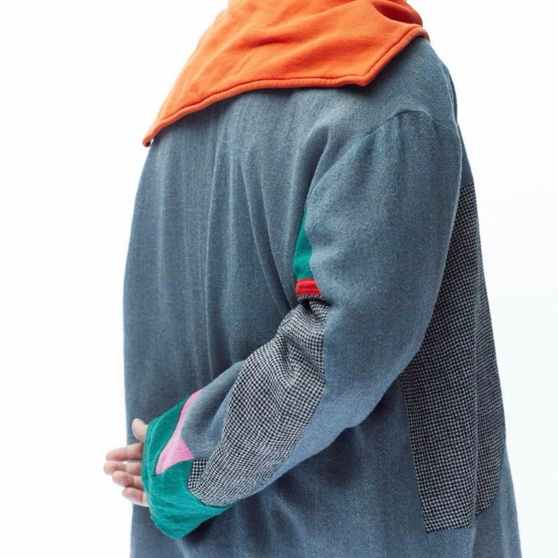 핑거린 컬러 블로킹 아방가르드 울 자켓 상품이미지6