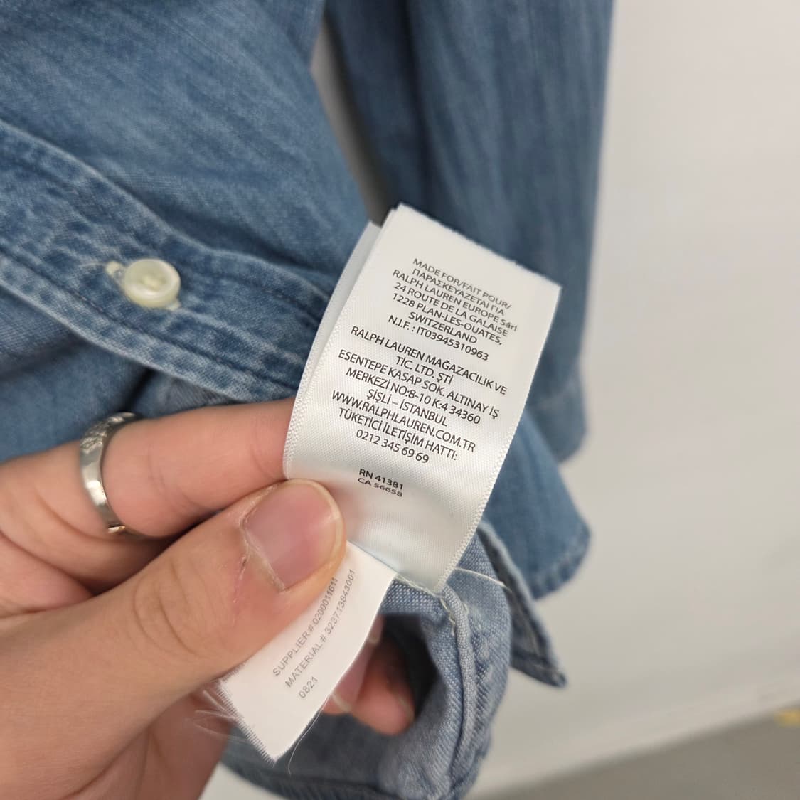 폴로 랄프로렌 데님 셔츠 긴팔 여m 상품이미지5