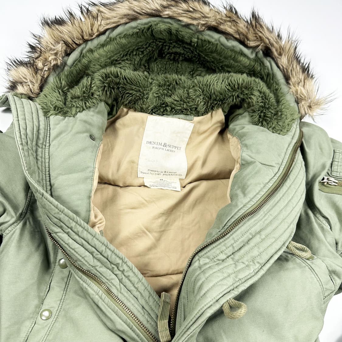 데님앤서플라이 n3b 카키 야상점퍼 (M) 상품이미지9