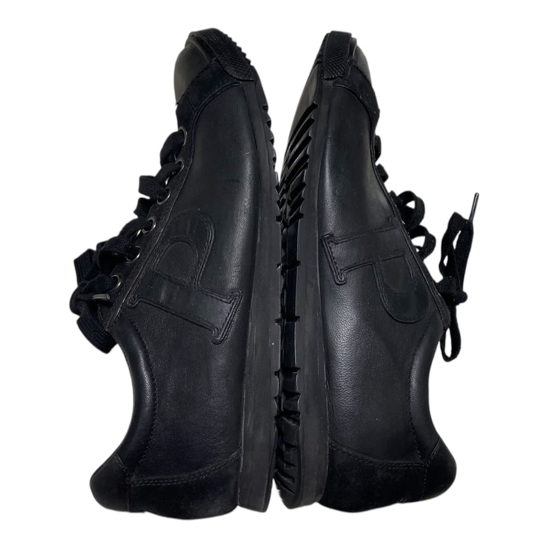 [280] 프라다 P 로고 아카이브 레더 블랙 스니커즈 상품이미지4