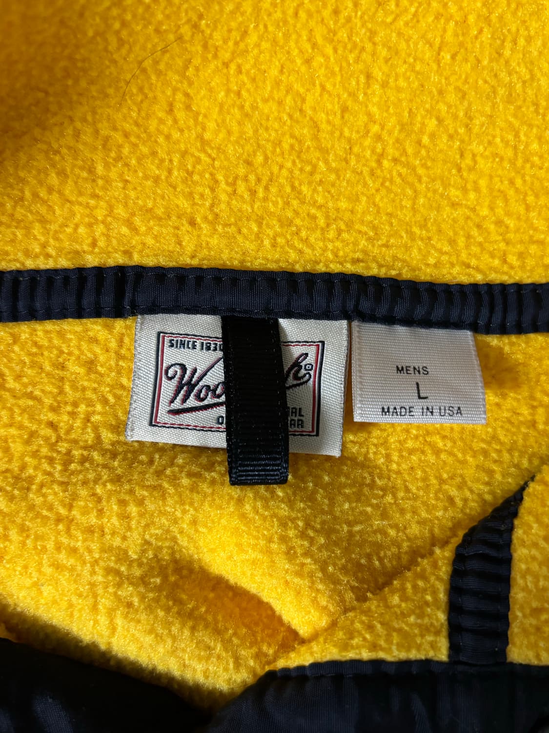 울리치 USA 스냅티 풀오버 플리스 옐로우 L 상품이미지3