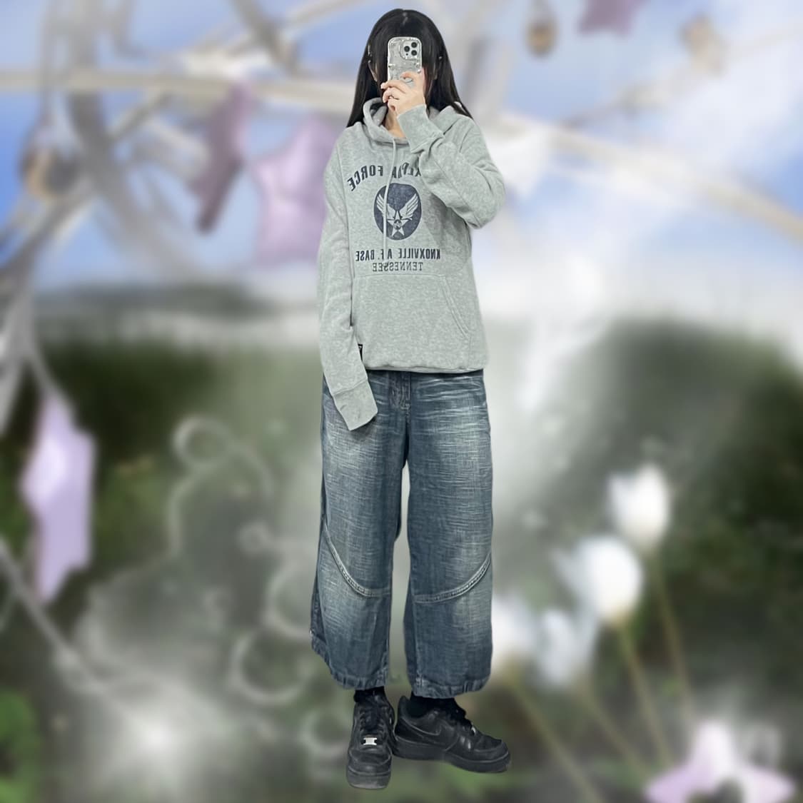 알파인더스트리 레터링 후드티 상품이미지1