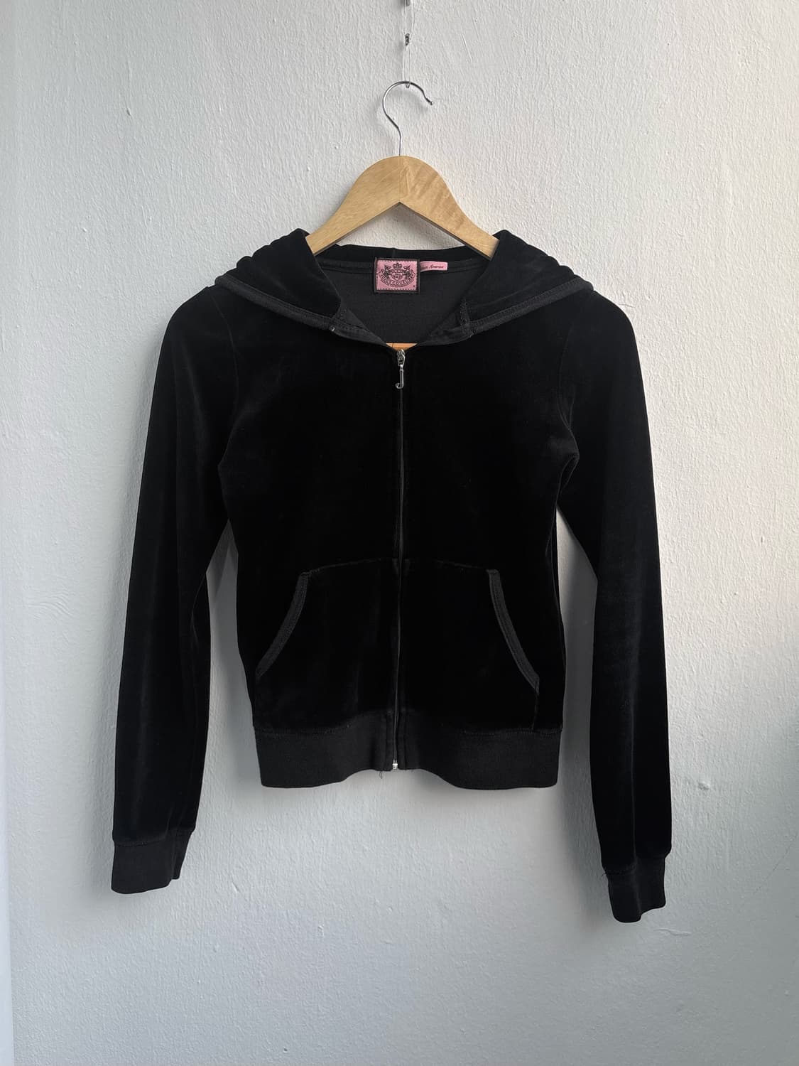 Juicy Couture Black Velvet Hood Zip-Up 상품이미지5