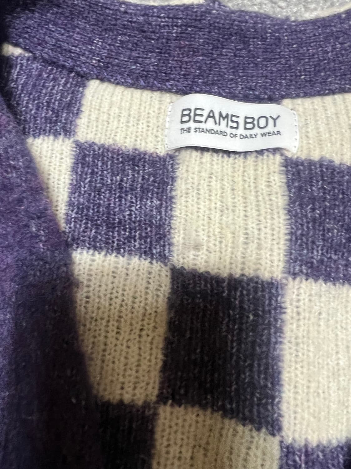 Beams boy 체크 가디건 상품이미지3