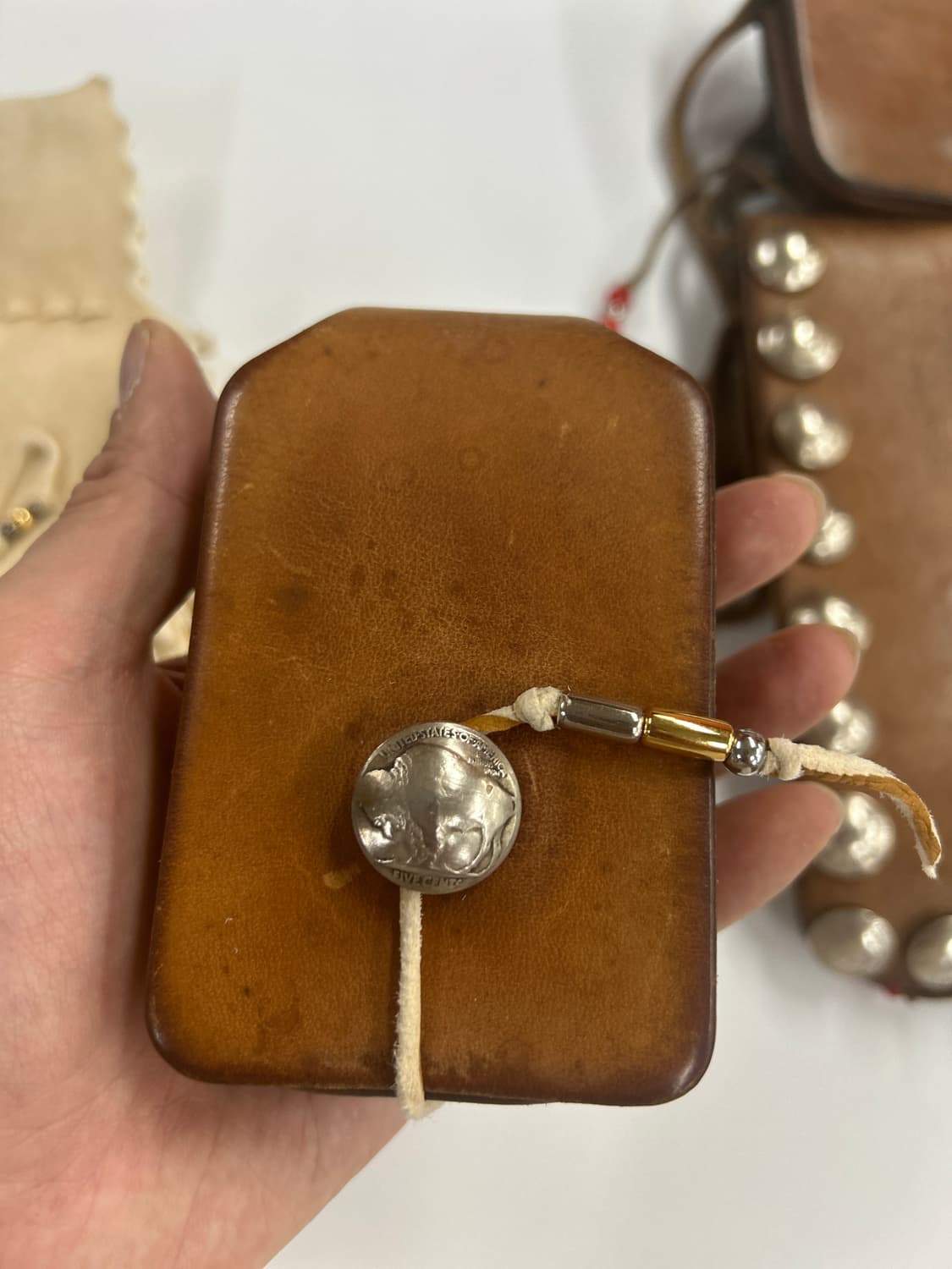 goros 고로스 새들레더 콘초 벨트루프 시가렛 케이스 상품이미지1