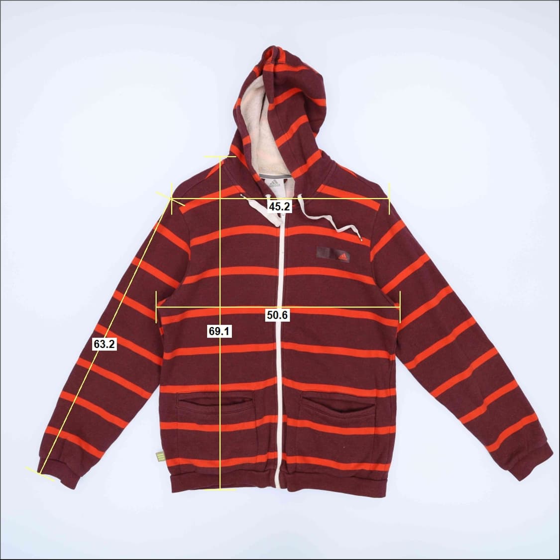 [105] 아디다스 기모 스트라이프 후드집업 1104HR1 상품이미지7