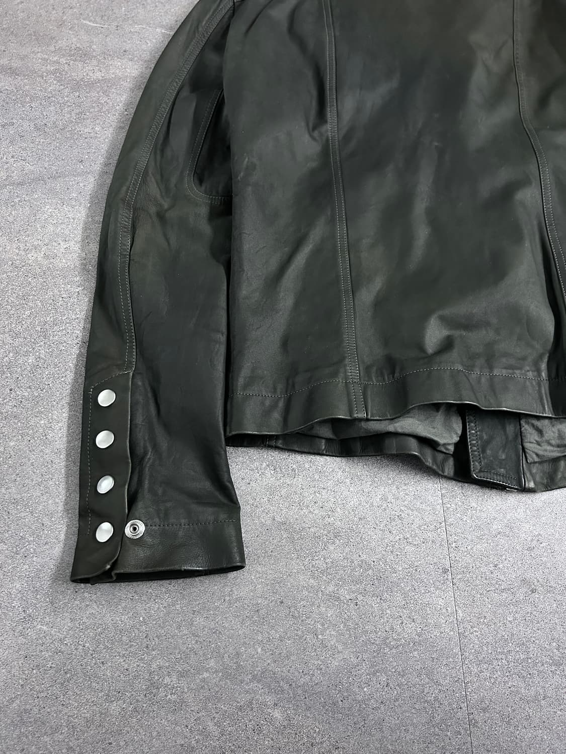 릭오웬스 몰리노 비대칭 레더 자켓 상품이미지9