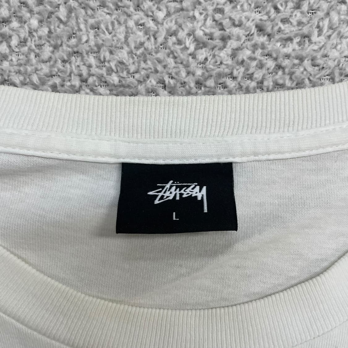 스투시 Stussy 베이직 로고 반팔 티셔츠 화이트 상품이미지5
