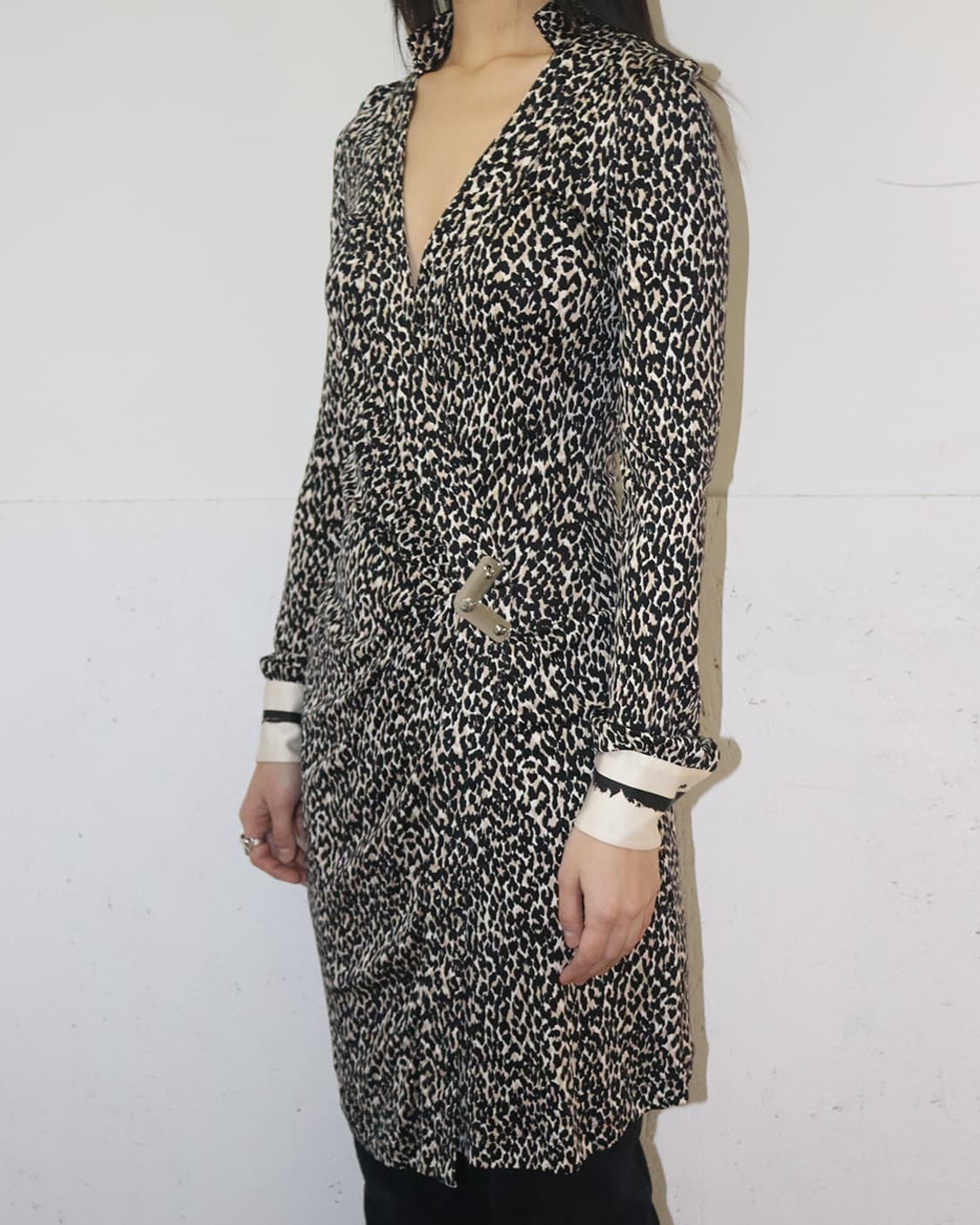 로베르토 카발리 버클 디테일 레오파드 프린트 드레스 상품이미지2