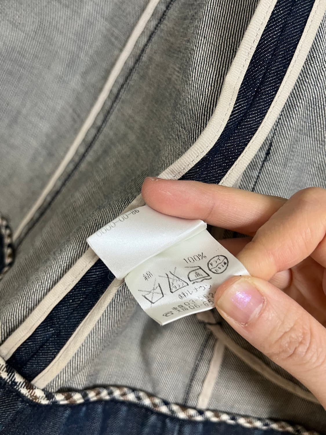 Aquascutum 데님 더블 피코트 청 자켓 상품이미지8