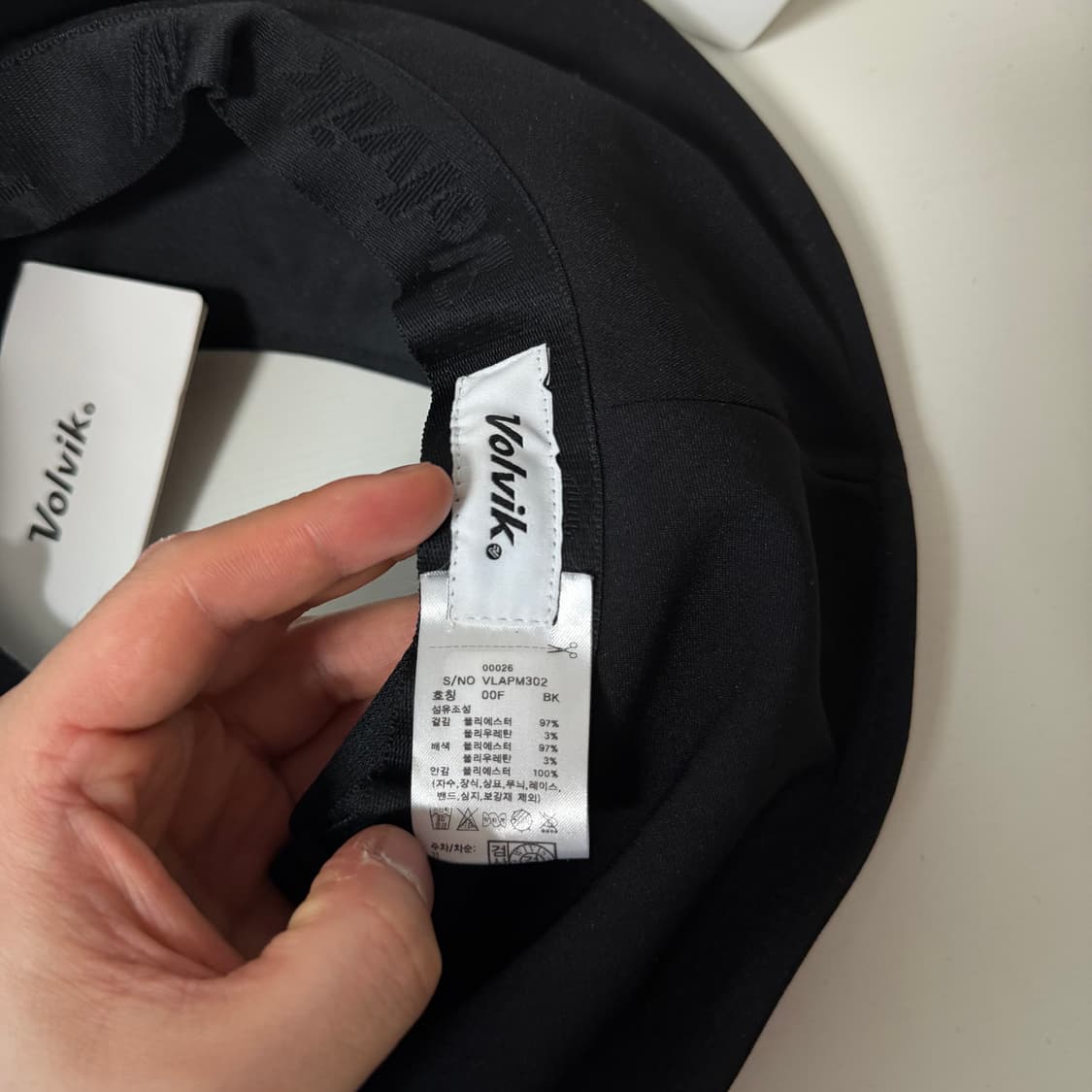 볼빅 썬캡 블랙 화이트 배색 상품이미지4