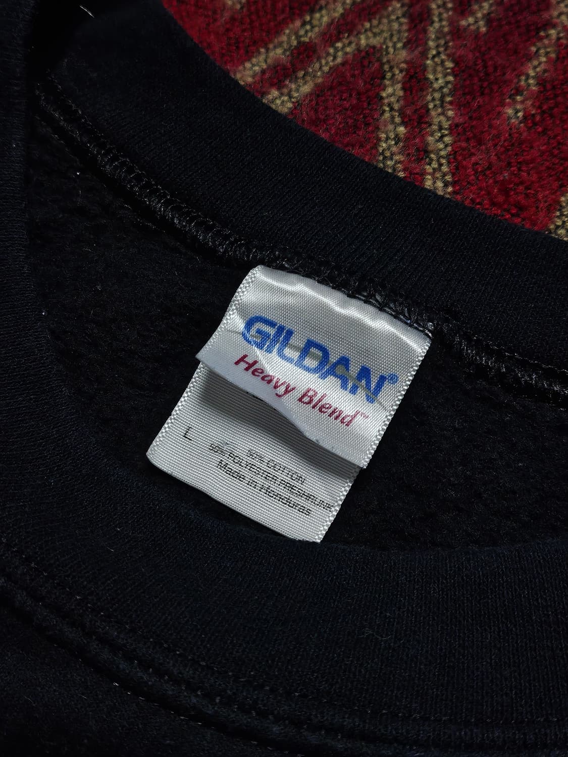 길단 듀크프린팅 블랙 기모 스웻 셔츠 L 상품이미지6