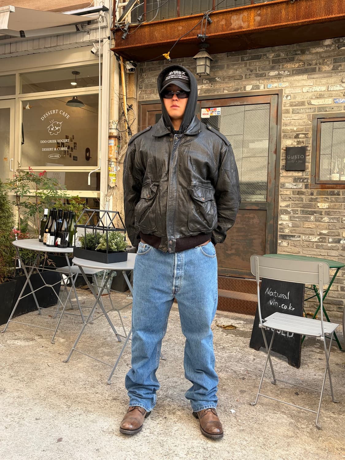 80’s Japanese cow-leather A-2 bomber 상품이미지2