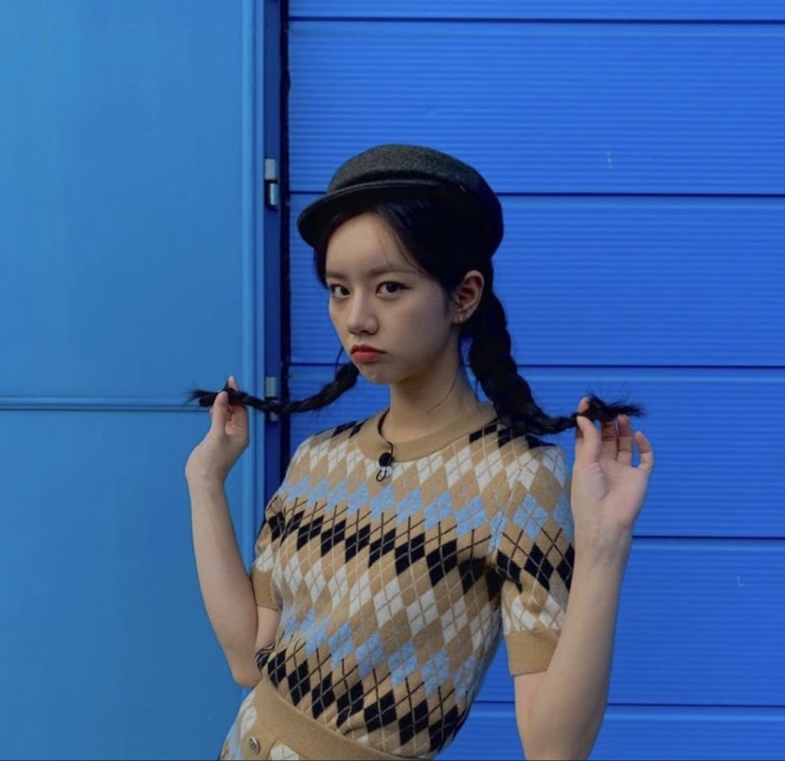 마쥬 혜리셋업 아가일 니트 투피스 상품이미지2
