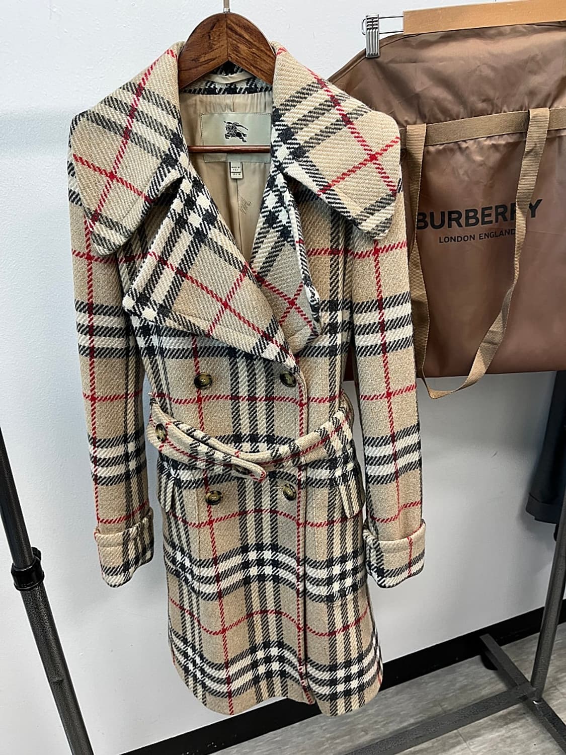 여) 버버리 런던 노바체크 울 트렌치코트 상품이미지3