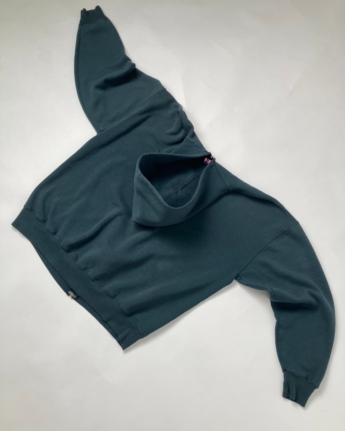 90s Russell Zip Up Hoodie (sage green) 상품이미지2