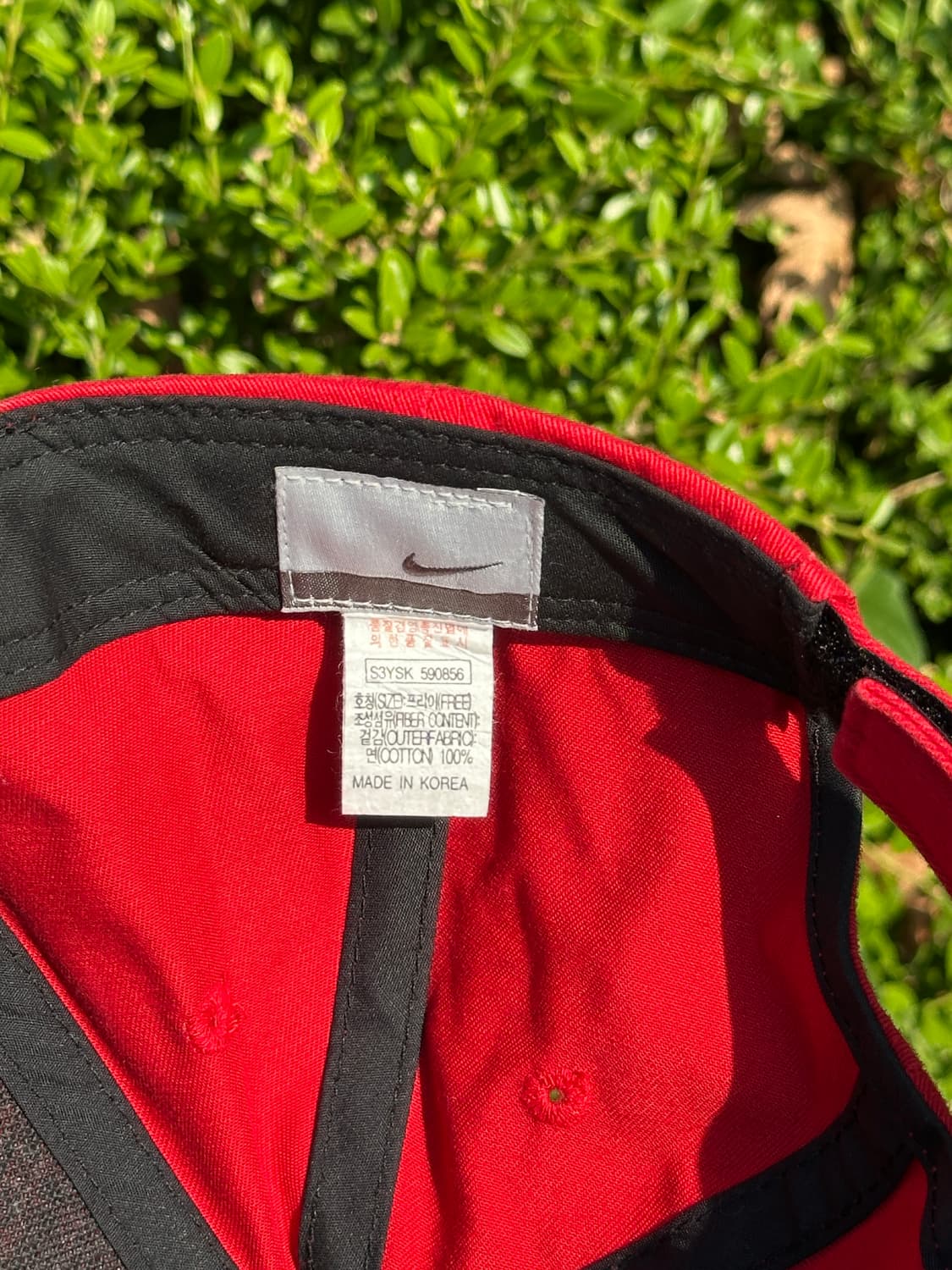 [F] 00s NIKE 나이키 레드 볼캡 모자 Korea made 상품이미지6