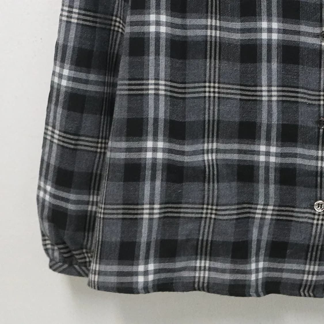 BON MERCERIE 레이스 넥 체크 블라우스 61641 상품이미지4