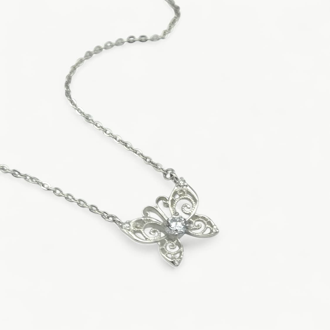 안나수이 나비 펜던트 실버 목걸이 (랩다이아 세팅) 상품이미지7