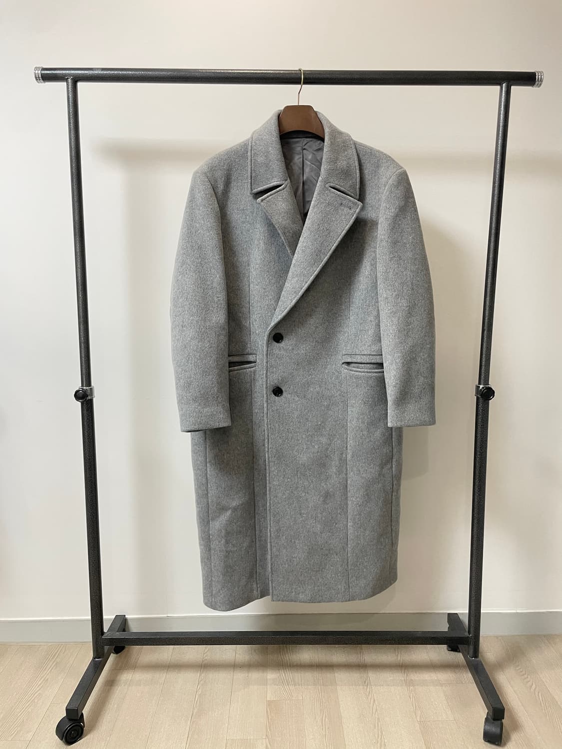 (100) 일 꼬르소 그레이 울 더블 코트 상품이미지1