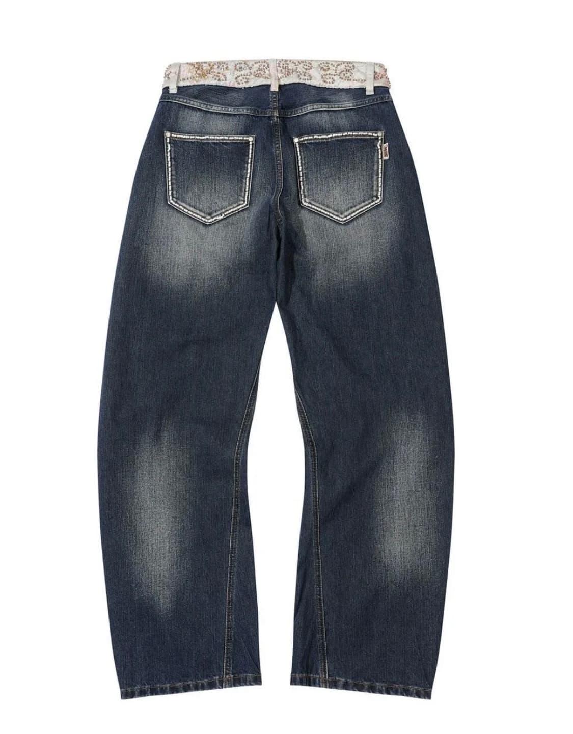 [s] 스컬프터 beaded waist denim pants indigo 상품이미지2