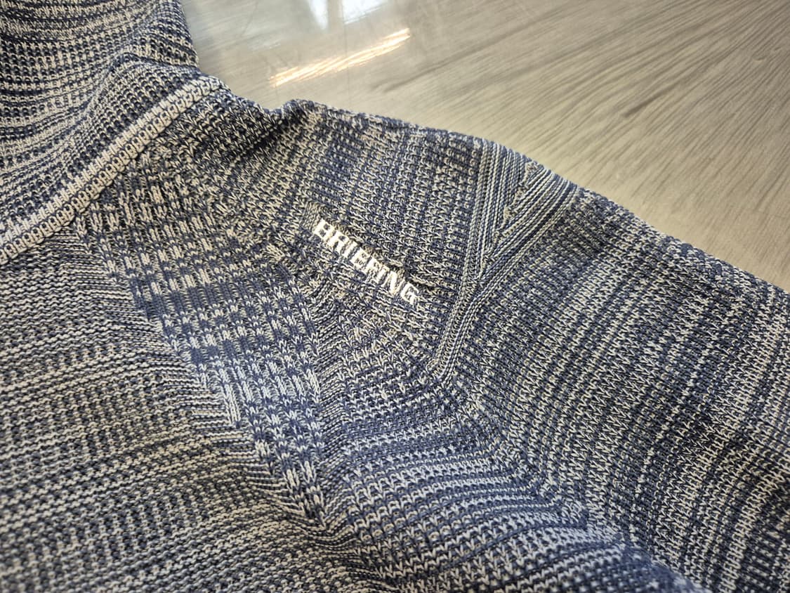 브리핑 3D 로고 후드 니트 짚업 상품이미지4