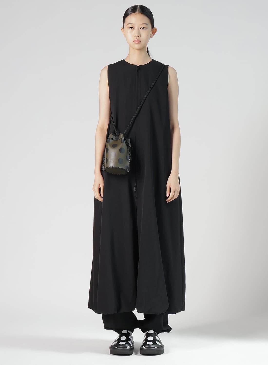 요지야마모토 25ss 도트 버킷백/카키 상품이미지2