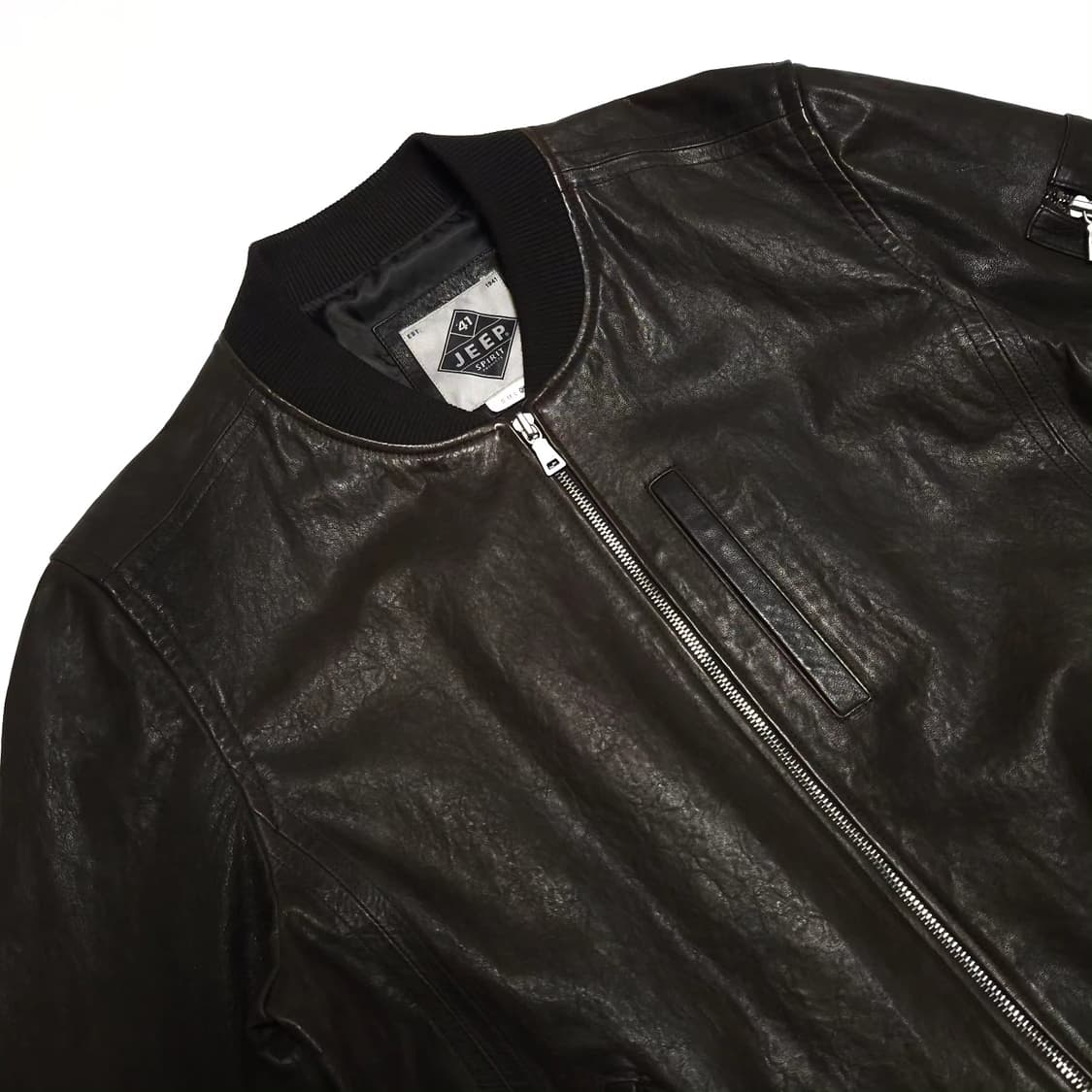 지프 JEEP 블루종 양가죽 자켓 브라운 상품이미지2