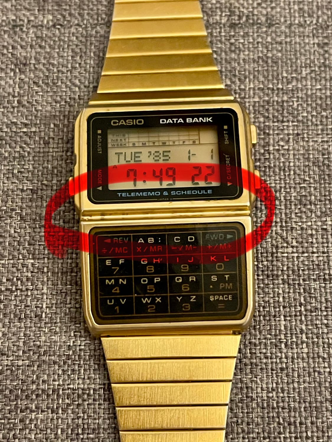 Casio 카시오 데이터뱅크 골드 DBC-610 상품이미지8