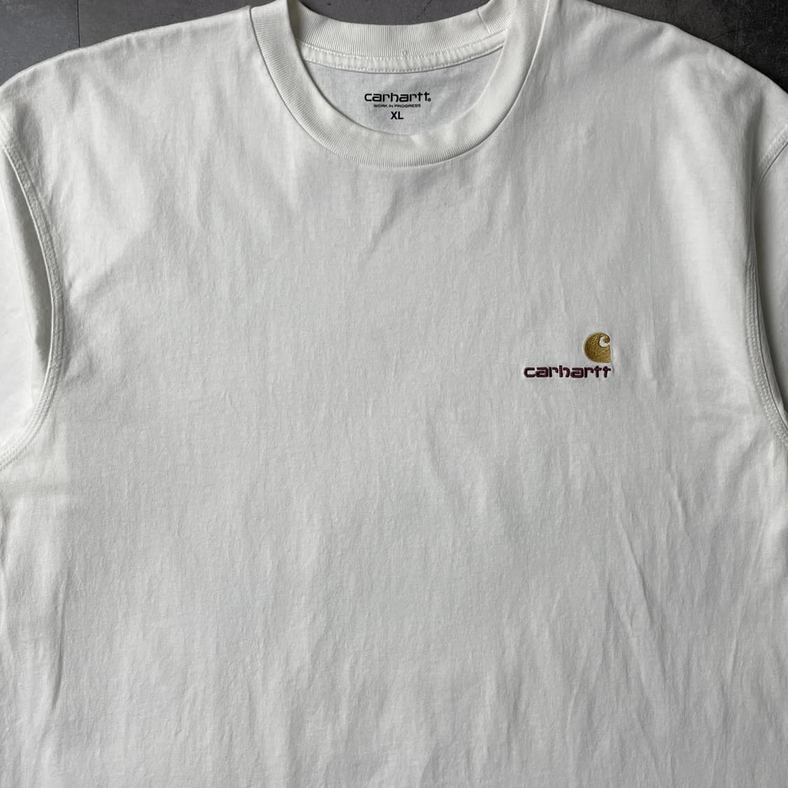 CARHARTT 칼하트 화이트 자수 반팔 티셔츠 A01197 상품이미지3
