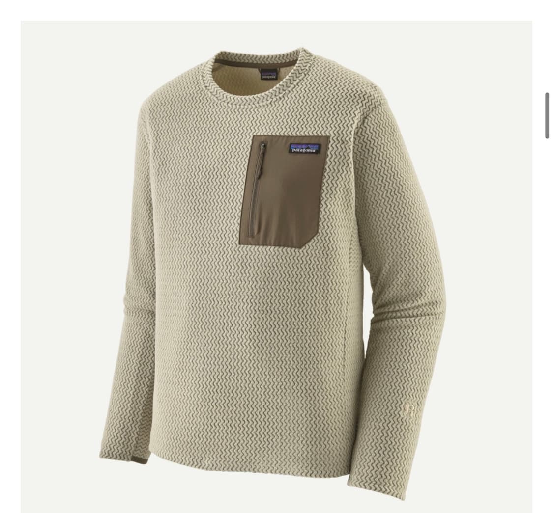 (미사용 새제품) 파타고니아 R1 에어 크루넥(색상 펠리칸, 사이즈 XL 상품이미지1