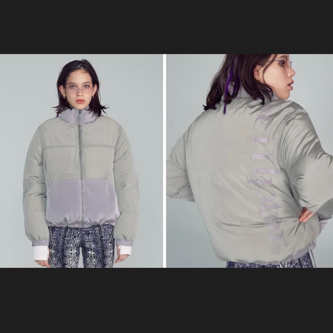 스컬프터 리버시블 숏패딩 mauve/silver size S 상품이미지3