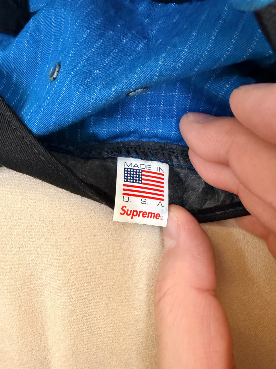 Supreme Blue Ripstop Grid Camp Cap 상품이미지6