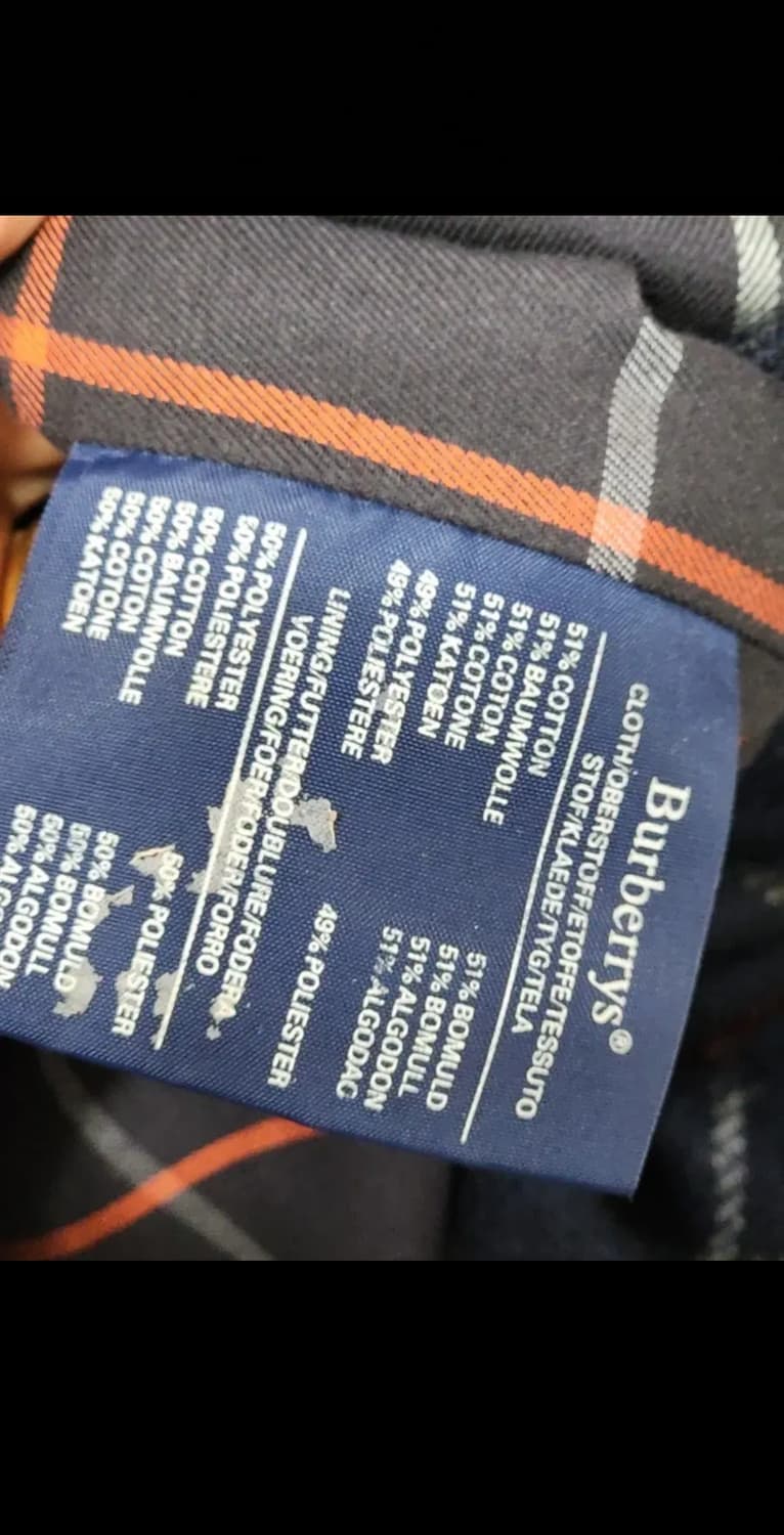 버버리 트렌치코트 네이비 싱글 내피세트 빅사이즈 매장판  상품이미지5