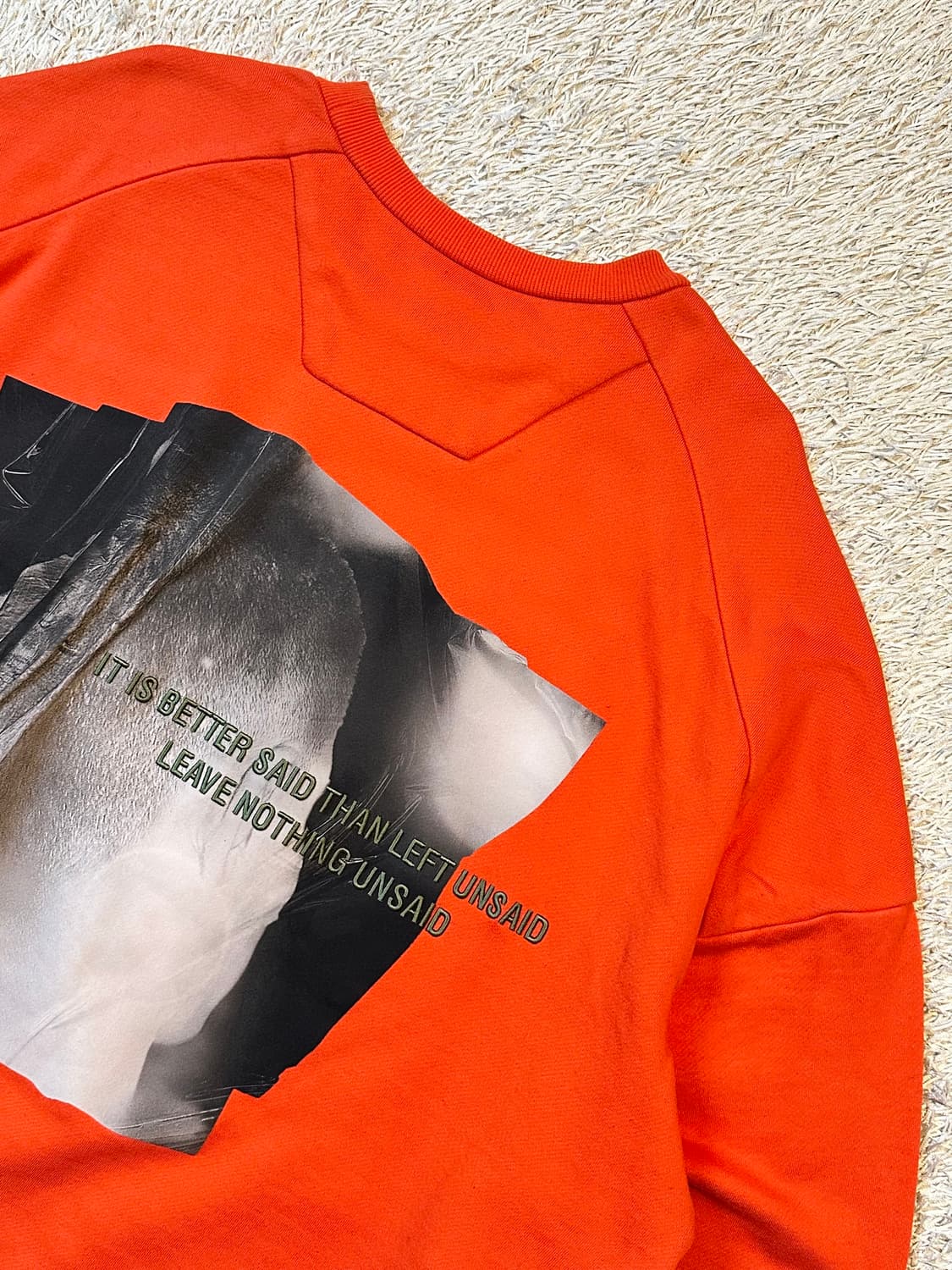 18SS 준지 JUUN.J 백프린팅 오버핏 맨투맨 오렌지 상품이미지3