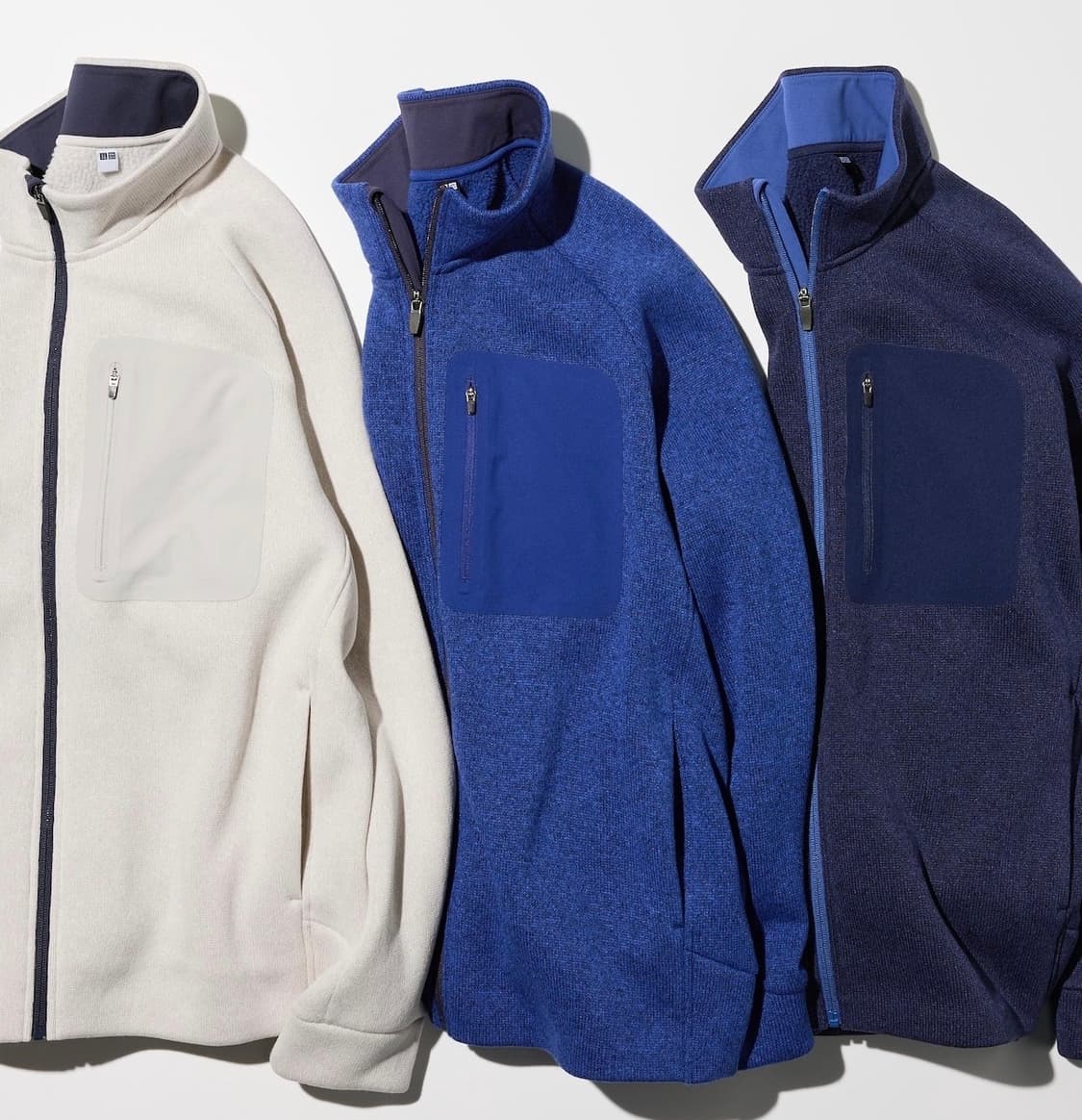 새상품)M 유니클로 니트 후리스 풀집 재킷 상품이미지2