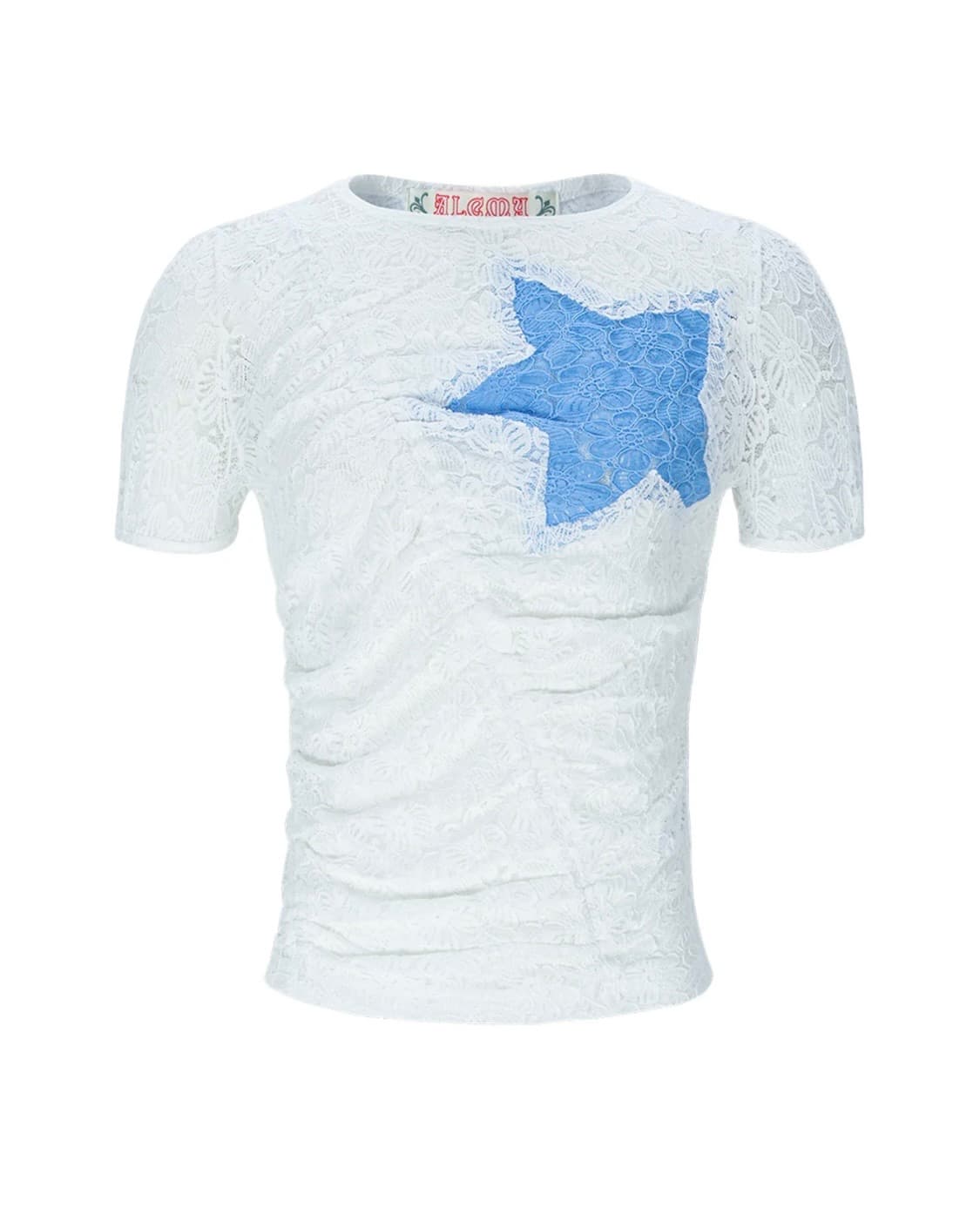 알크미 Bubble Sleeve Star Top White 상품이미지1