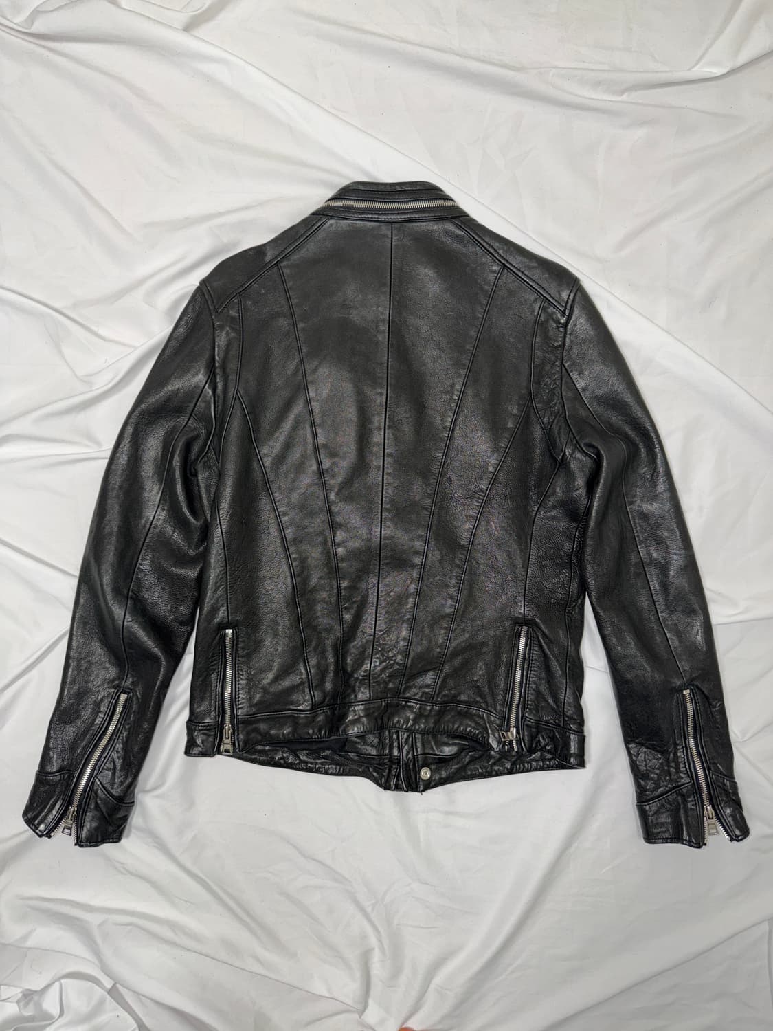 이태리 양가죽 슬림 레더 자켓 상품이미지4