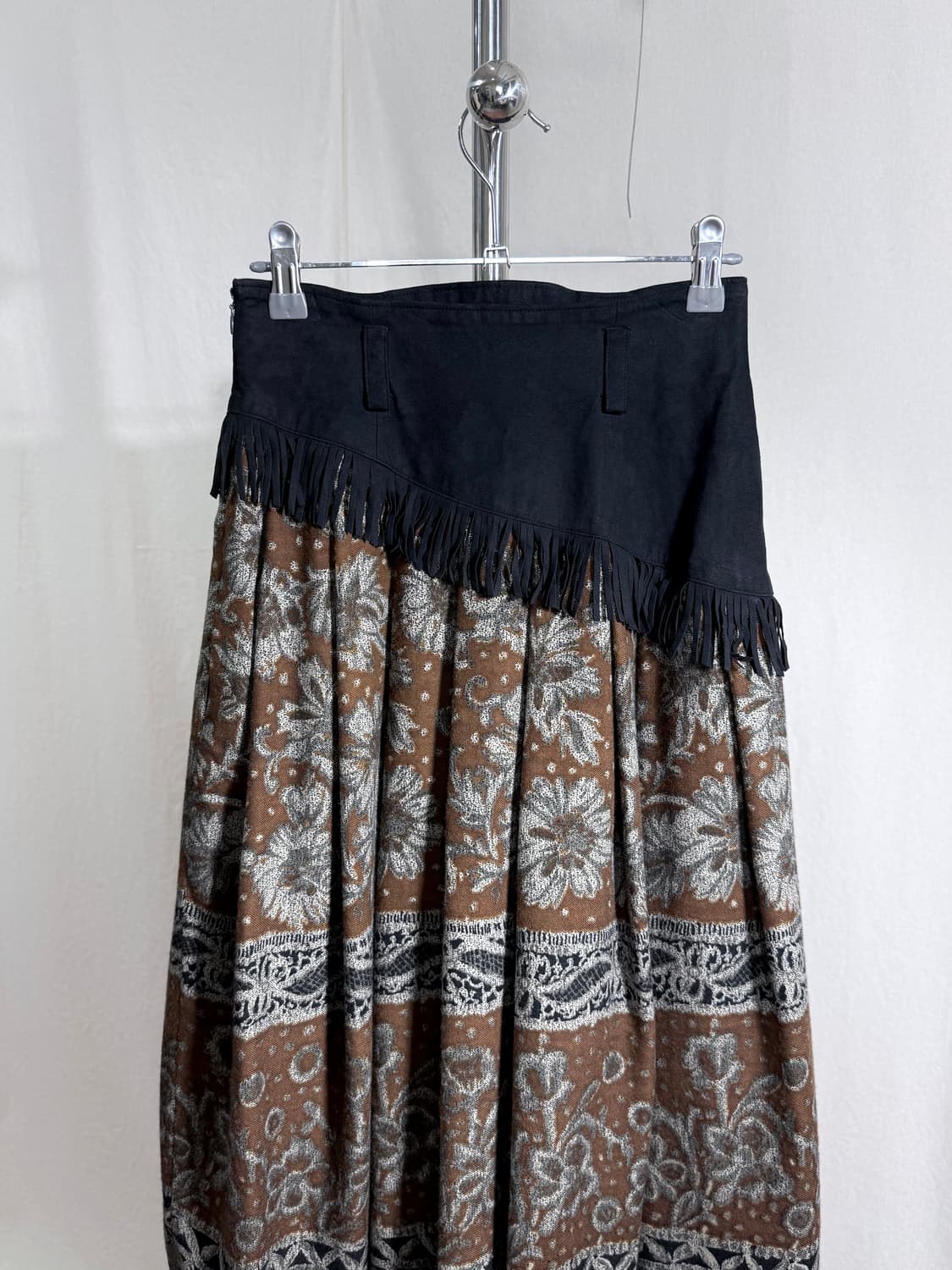 Lanerossi 웨스턴 무드 플라워 울 스커트 상품이미지3