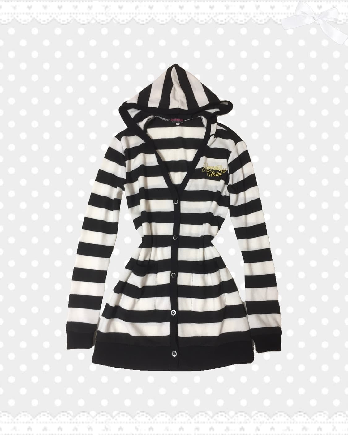 빈티지 갸루y2k펑크 스트라이프 후드집업 상품이미지1