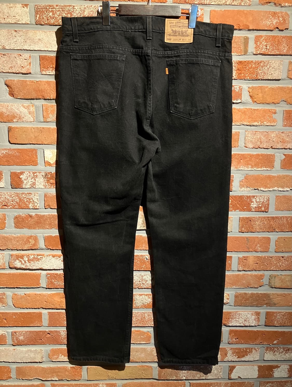 90s USA 빈티지 리바이스 505 블랙 데님 팬츠 상품이미지5