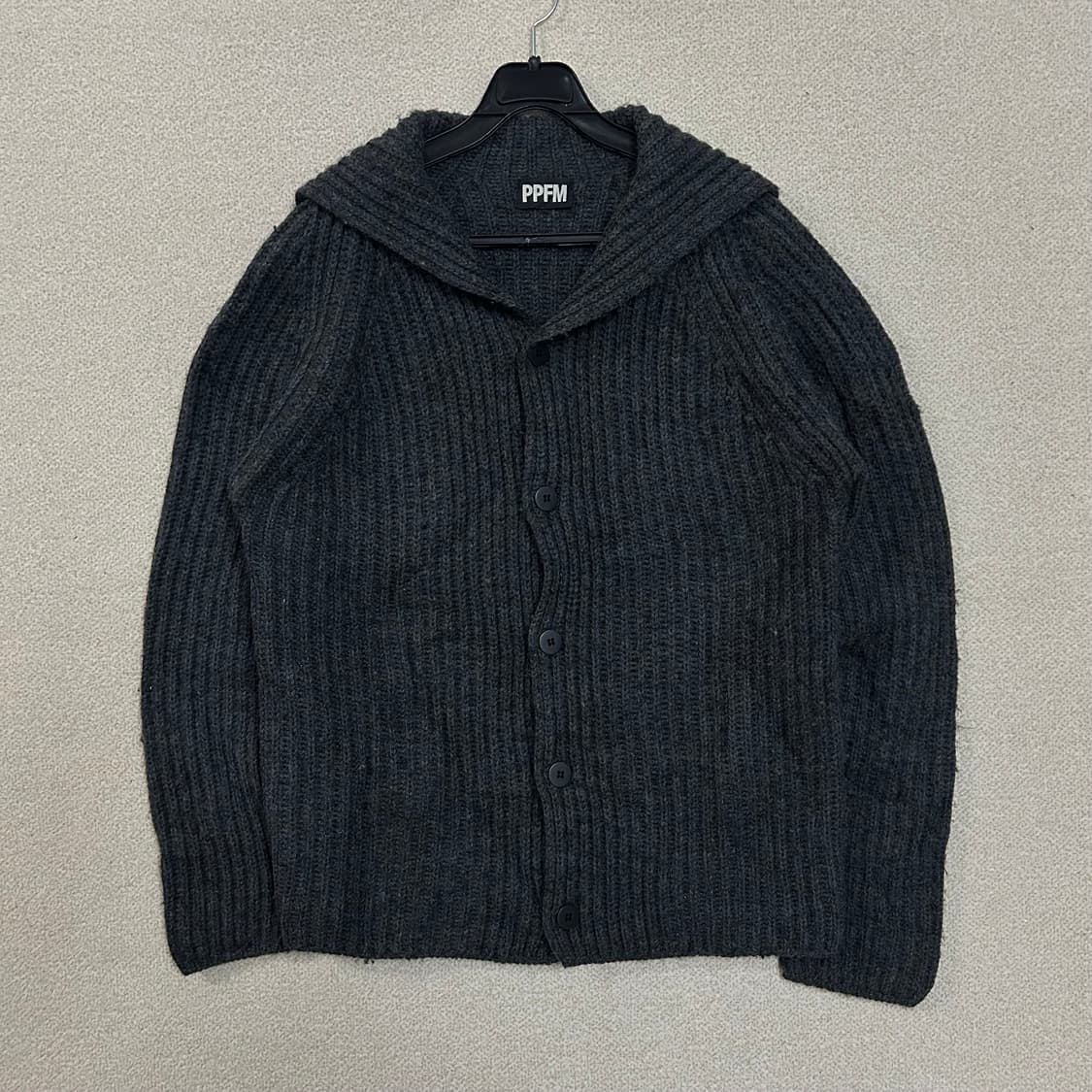 (F) PPFM  블랙니트 가디건  상품이미지1