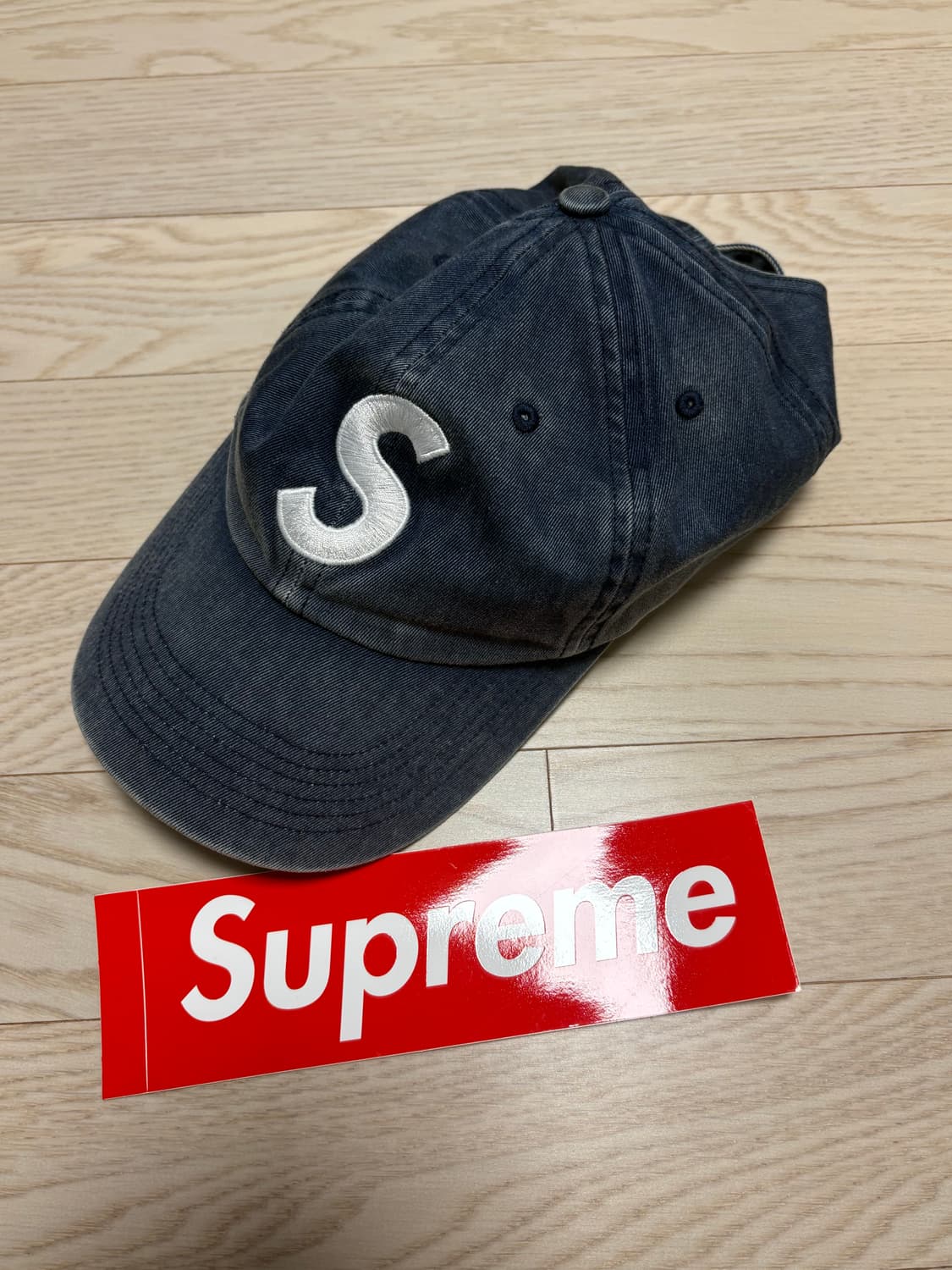 슈프림 22fw 피그먼트 6패널캡 인디고 상품이미지2