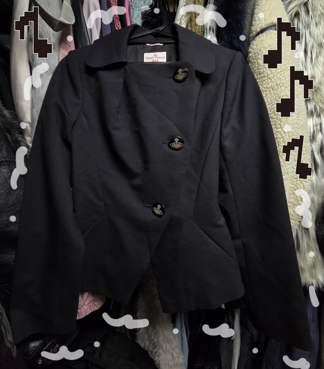 비비안웨스트우드 데드스탁 긱시크 니혼진 블랙자켓 상품이미지1