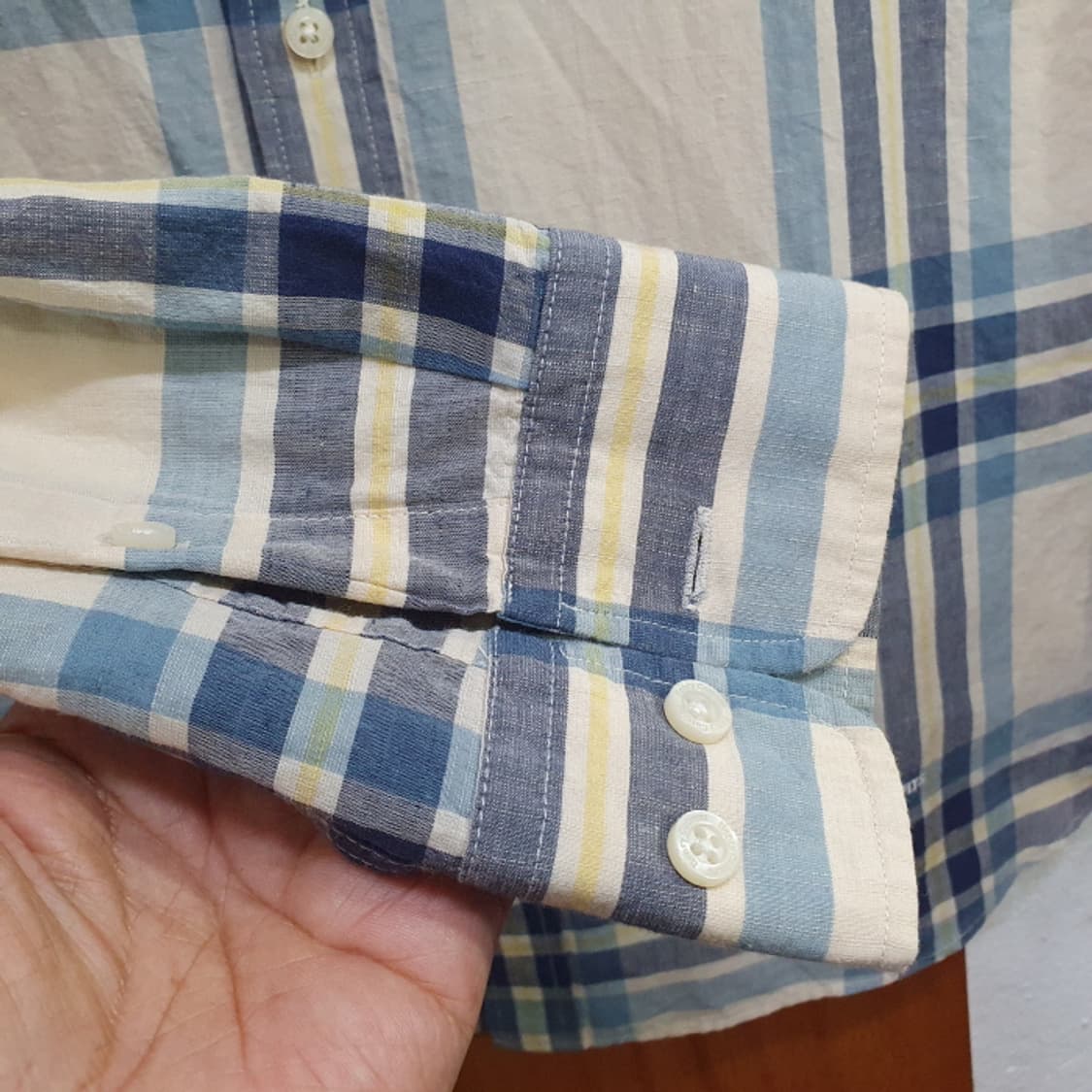 헨리코튼 마 면 혼방 체크셔츠(95) 상품이미지4